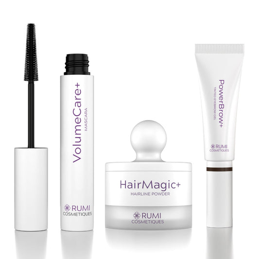 Mascara + Hairline Powder + Brow Gel