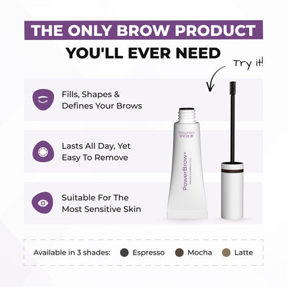 2x PowerBrow+ Tinted Eyebrow Gel
