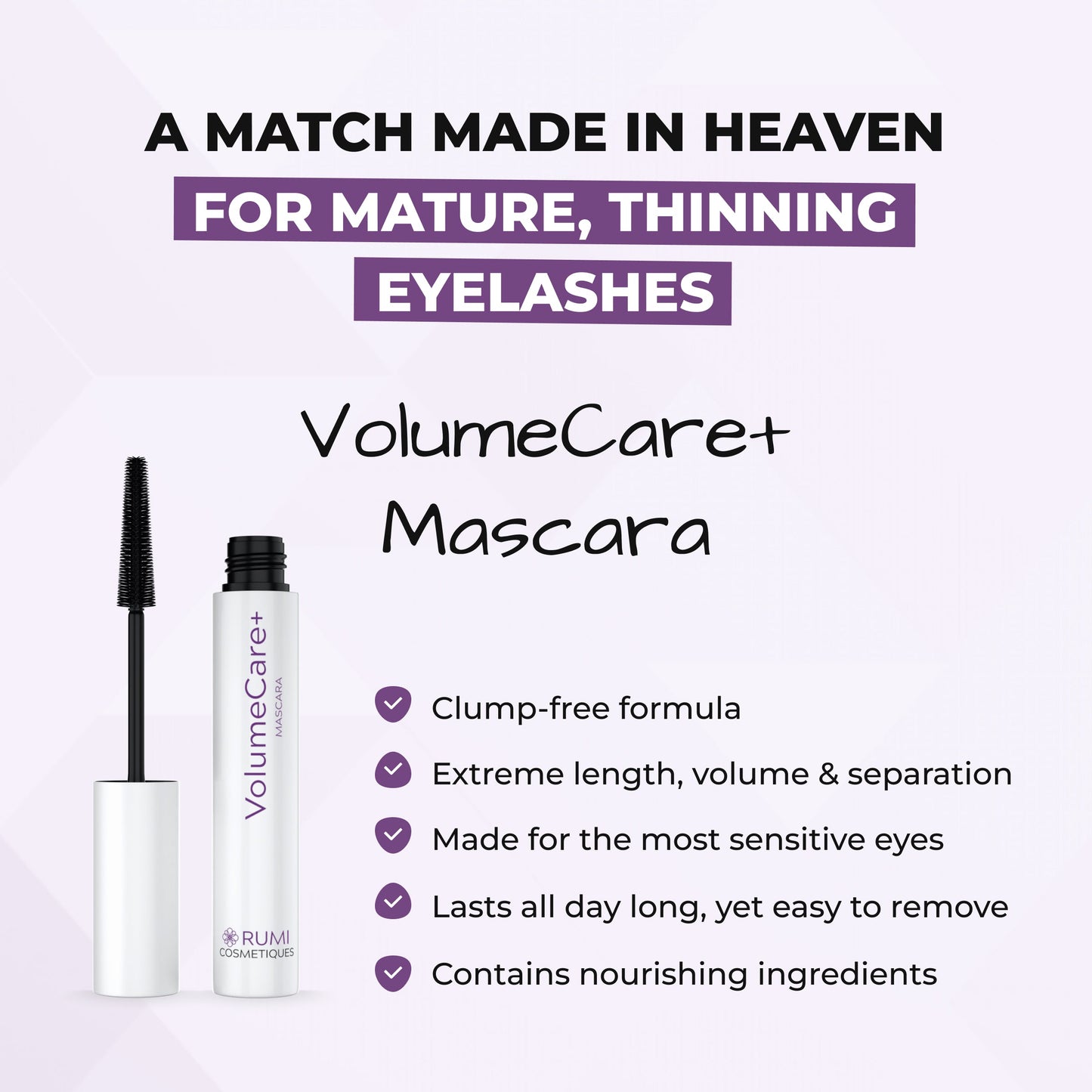 VolumeCare+ Mascara – Gentle for Sensitive Eyes